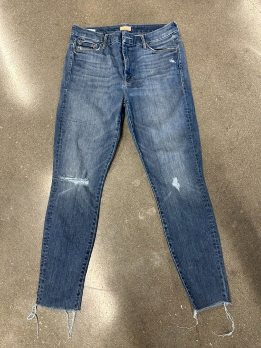 MOTHER Skinny Ankle Fray Jeans - Size 31